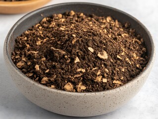 Ground Ginger Root in Bowl.