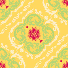 Classic damask vector ,Seamless vector ,Damask 