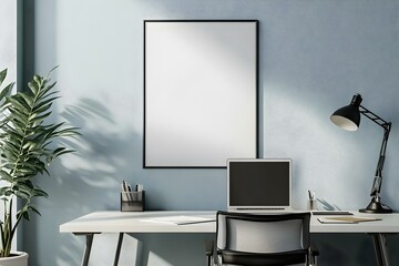Blank White Billboard Mockup in the Waiting Area of a Modern Facility