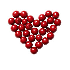 Red Heart Candy on Transparent  background