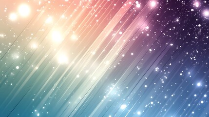 Diagonal colorful lines with bright lights and sparkling particles