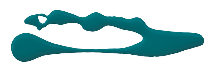 green brush isolated on transparent background