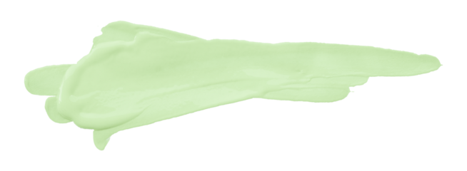 green brush isolated on transparent background