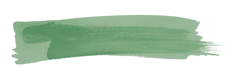 green brush isolated on transparent background