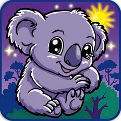 Fototapeta premium Cute Koala at Night