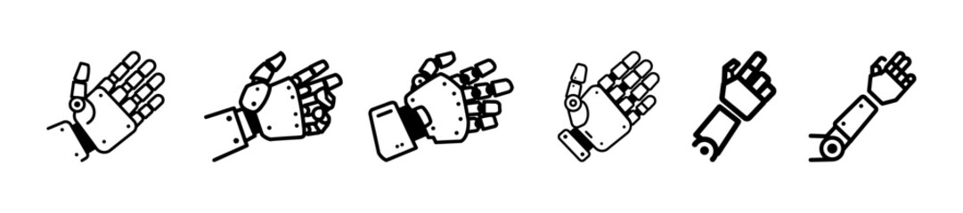 Usable robot hand icon, isolated. Easily editable vector icon on websites and apps.