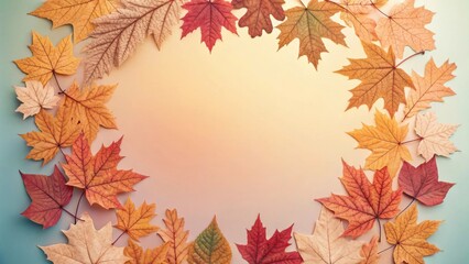 Fototapeta premium autumn leaves frame