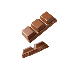 Milk Chocolate Bar Image on Transparent  background