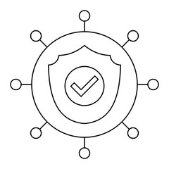 Obraz premium Protection management Outline icon