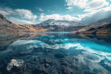 Vibrant Picture of Emerald Lakes in Tongariro National Park, New Zealand