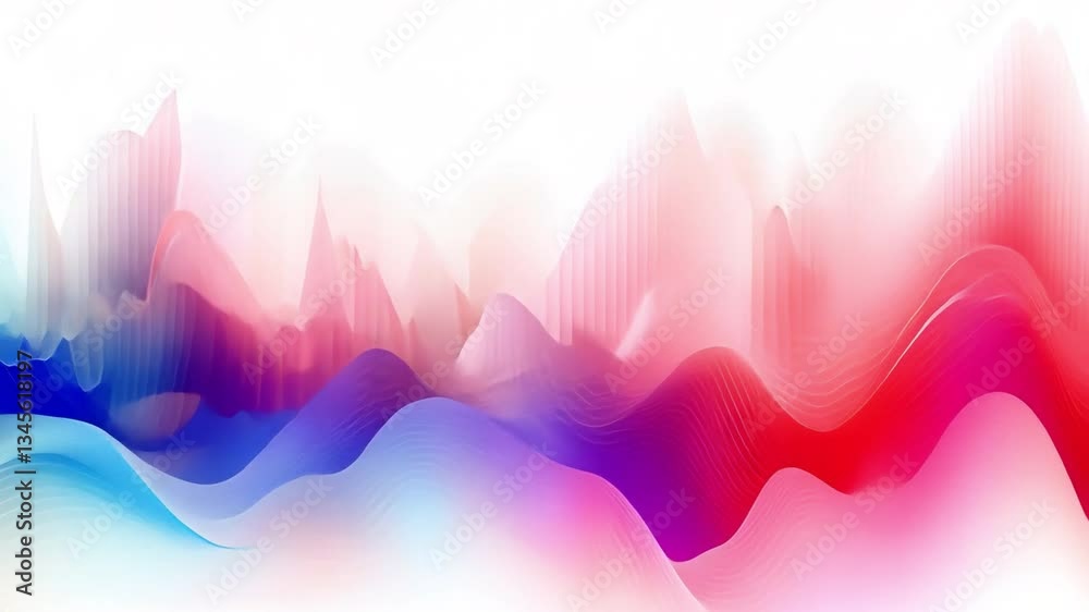 Poster abstract waves of color: a dynamic abstract composition featuring flowing waves of vibrant color, bl