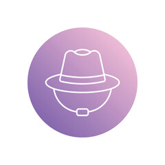Hat icon isolated on a white background. Vector illustration.