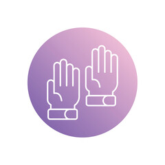 Gloves icon isolated on a white background. Vector illustration.