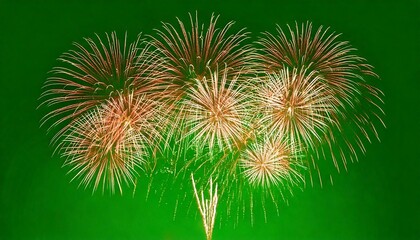 Epic Fireworks Explosion with Dynamic Motion on a Green Screen
