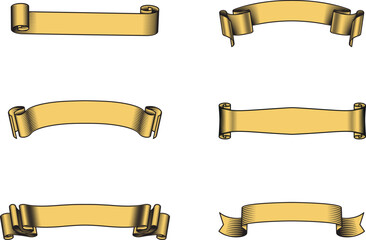 Ribbons collection. Ribbon banner vector art. Ribbons and banners. Flat ribbons. Set of Ribbons and banner. Banner illustration. Set of banner. Set of scroll ribbon, vintage, retro. blank, template