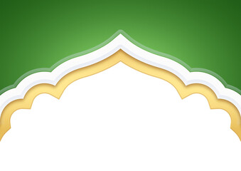 Green and Gold Islamic Header Frame
