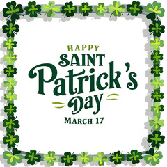 Elegant happy saint patriks day frame