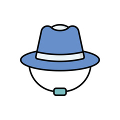 Hat icon isolated on a white background. Vector illustration.