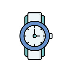 Watch icon isolated on a white background. Vector illustration.