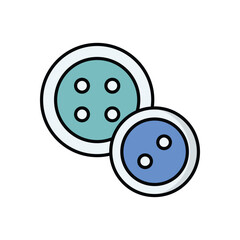Button icon isolated on a white background. Vector illustration.