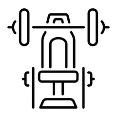 Obraz premium A linear icon of an exercise arnold press seat 