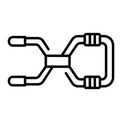 Obraz premium A line style icon of gym resistance band