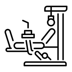 A linear style icon of gym seated row 