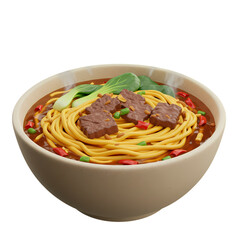 Beef Noodle Soup Recipe on Transparent  background