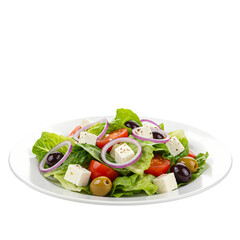 Greek Salad Recipe & Images on Transparent  background
