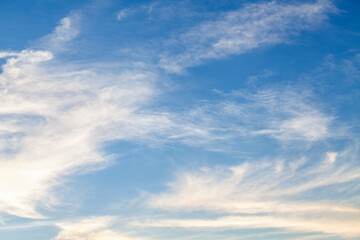 colorful dramatic sky with cloud at sunset
