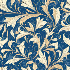 Creative 2D Doodle seamless pattern Floral or flower Illustrations