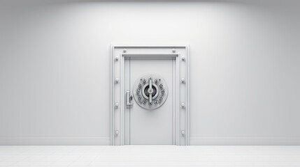 Empty vault room, security door