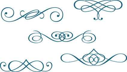 Design elements and monograms isolated on white. Jpeg version also available in gallery