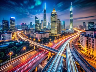 Obraz premium Long Exposure Cityscapes: Europe, Asia, Africa - Night Lights and Urban Landscapes