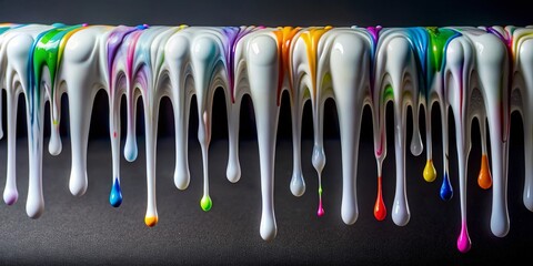 Long Exposure Photography of White Nail Polish Designs - Abstract Art