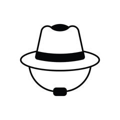 Hat icon isolated on a white background. Vector illustration.