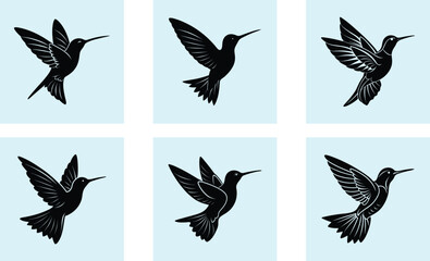 Obraz premium Hummingbird Silhouette vector