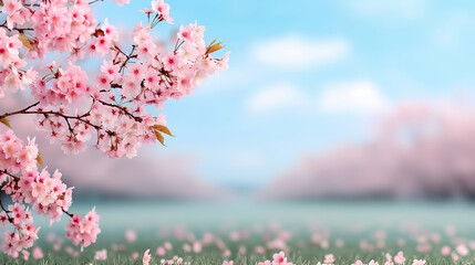 Fototapeta premium Spring Blossoms Pink Cherry Tree in Bloom