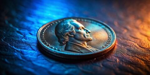 Low Light Photography of a Quarter - Detailed Close-Up