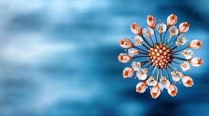 Floral Orb on Blurry Background