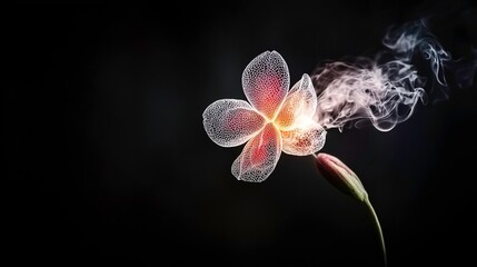 Flower in smoke