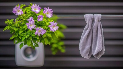 Flowers and towels