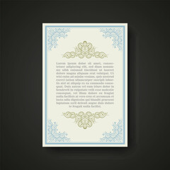 Naklejka premium Calligraphic square ornament frame line for text