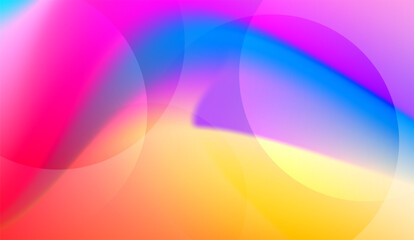 color background design. Fluid shapes composition with trendy gradients. Wavy geometric background.