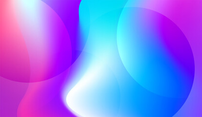 color background design. Fluid shapes composition with trendy gradients. Wavy geometric background.