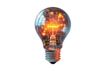 Light bulb blending classic design with modern circuit technology