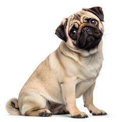 "Adorable Pug Dog: Cute and Playful Companion with a Charming Expression"