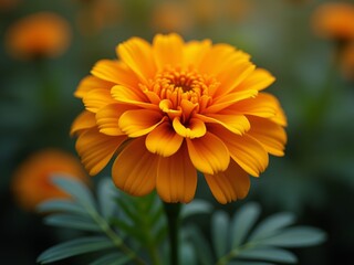 Fototapeta premium A vibrant, sun-kissed flower with petals like golden rays, adding warmth and joy to any scene