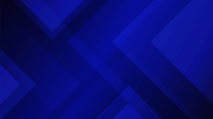Obraz premium Layered geometric patterns create a dynamic abstract background in shades of blue.