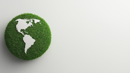 A green globe symbolizing nature and sustainability for eco-friendly projects.